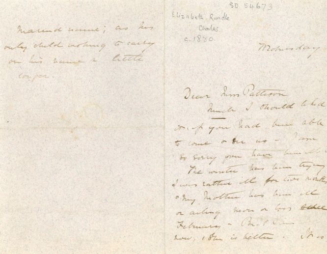 CHARLES — Autograph Letter Signed 'Bessie Rundle Charles', with transcription, | Sophie Dupré Autographs
