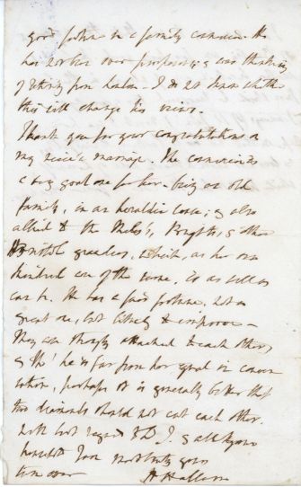 HALLAM — Last two sides of an Autograph Letter Signed, | Sophie Dupré Autographs