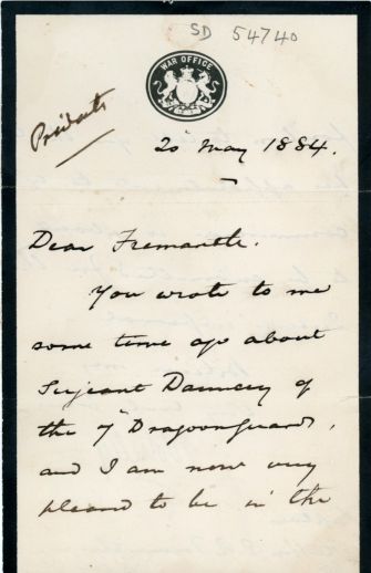 WOLSELEY — Letter Signed to Captain the Hon. E.R. Fremantle, CB, CMG, | Sophie Dupré Autographs