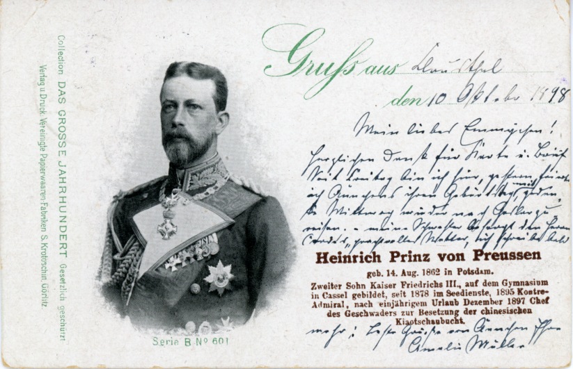 [HEINRICH — Unsigned Portrait Greetings Card with his Photograph and short biography, | Sophie Dupré Autographs
