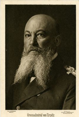 [TIRPITZ — Unsigned Portrait Postcard Photograph, by E. Bieber of Berlin, | Sophie Dupré Autographs