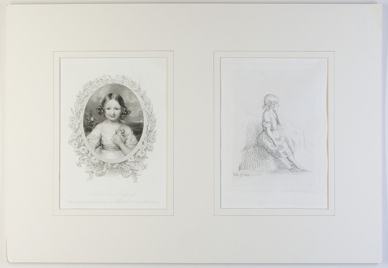 [VICTORIA — Fine impression of  the Queen's  etching of her niece, | Sophie Dupré Autographs