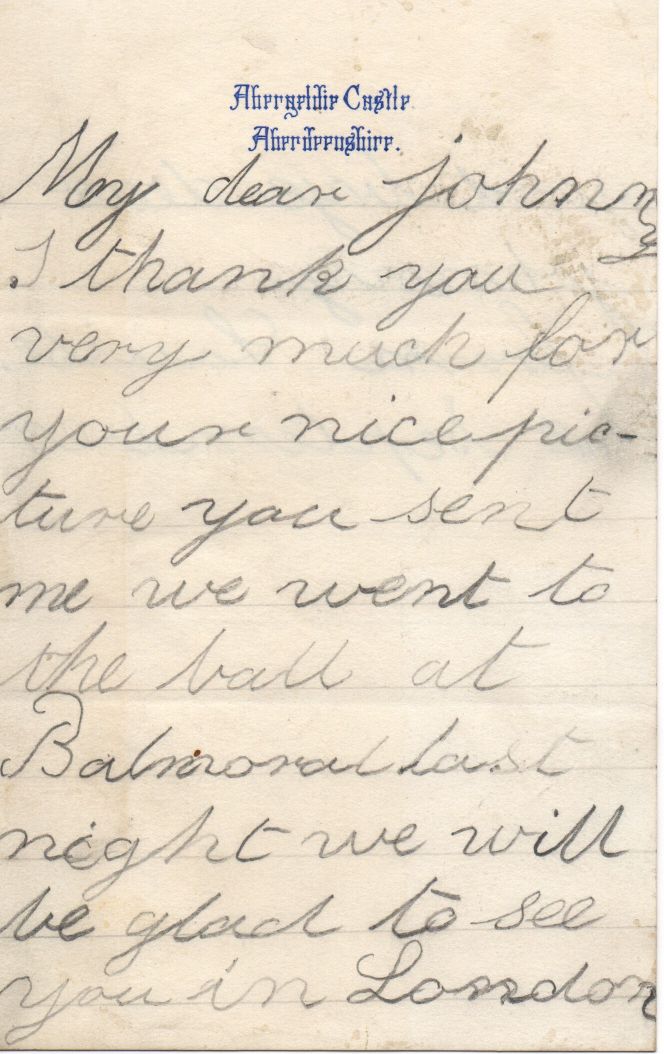 LOUISE VICTORIA — Early Autograph Letter Signed, in pencil, to 'My dear johnny', | Sophie Dupré Autographs