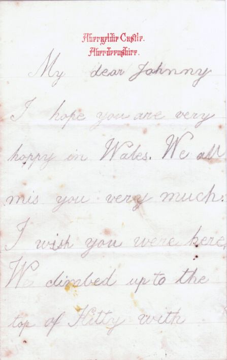 LOUISE VICTORIA — Early Illustrated Autograph Letter Signed, in pencil, to 'My dear Johnny', | Sophie Dupré Autographs