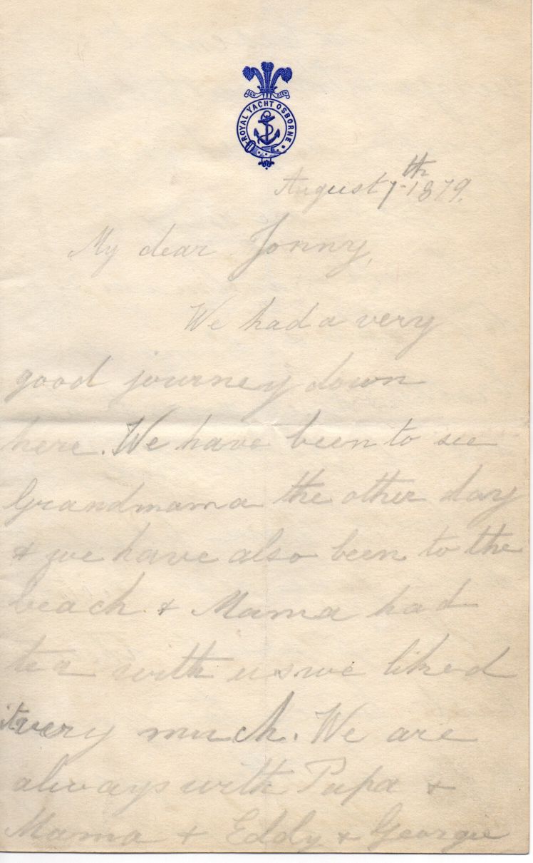 LOUISE VICTORIA — Early Autograph Letter Signed, in pencil, to 'My dear Jonny', | Sophie Dupré Autographs