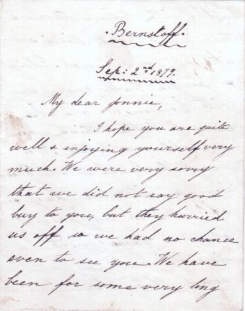 LOUISE VICTORIA — Early Autograph Letter Signed to 'My dear Jonnie', | Sophie Dupré Autographs