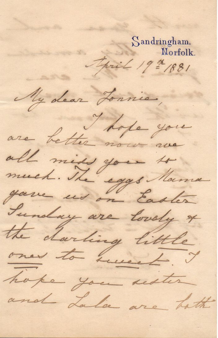 LOUISE VICTORIA — Early Autograph Letter Signed to 'My dear Jonnie', | Sophie Dupré Autographs