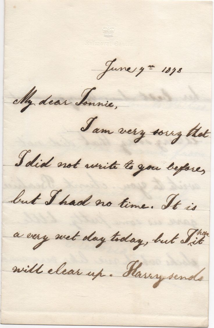 VICTORIA ALEXANDRA — Early Autograph Letter Signed to 'My dear Jonnie', | Sophie Dupré Autographs