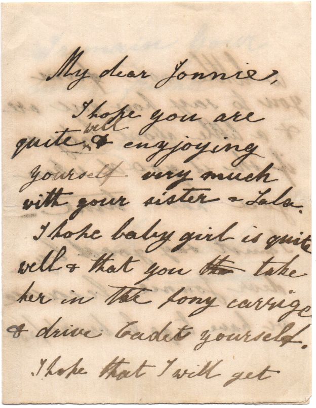 VICTORIA ALEXANDRA — Early Autograph Letter Signed to 'My dear Jonnie', | Sophie Dupré Autographs