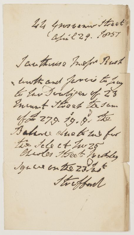 STRAFFORD — Autograph Note Signed | Sophie Dupré Autographs