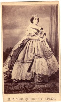 [ISABEL II — Unsigned Carte-de-visite Portrait Photograph, by Charles Clifford | Sophie Dupré Autographs