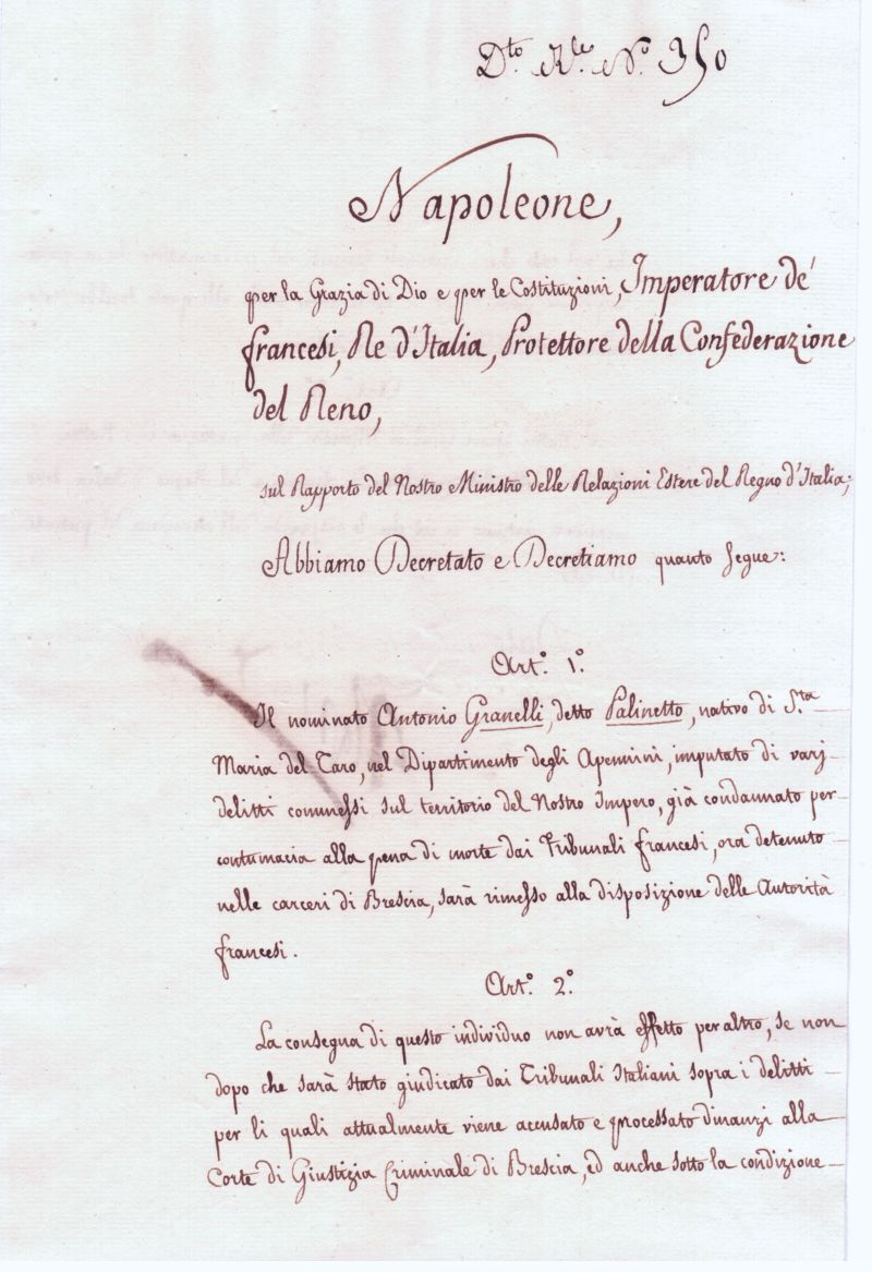 NAPOLEON I — Decree Signed 'Napo[leon]' | Sophie Dupré Autographs