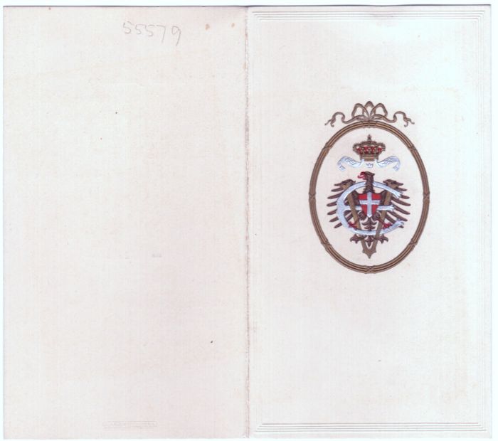 [VITTORIO EMANUELE III — Printed Dinner Menu, | Sophie Dupré Autographs