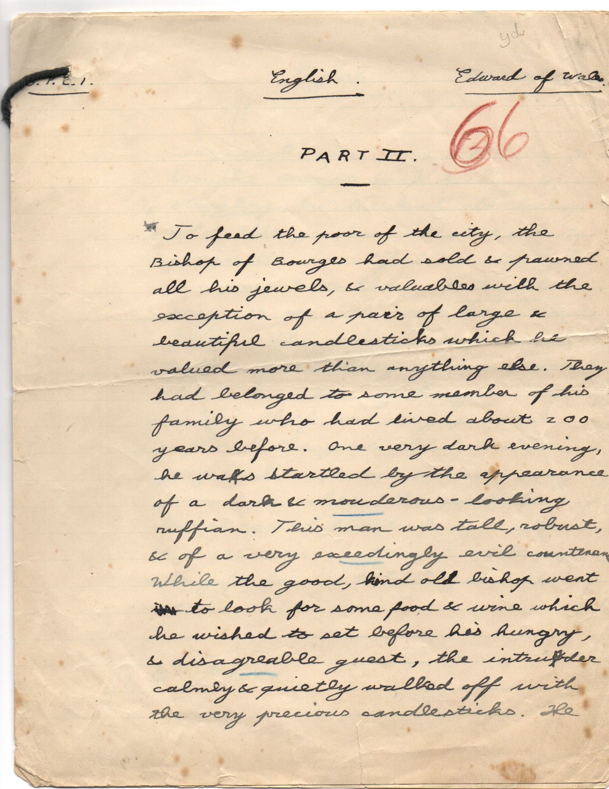 EDWARD VIII — Engaging and unusual Autograph Manuscript signed at the head Edward of Wales on each sheet, | Sophie Dupré Autographs