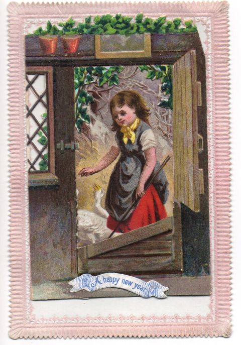 BEATRICE — Fine New Year's Card Signed on verso for Dear little Sophy | Sophie Dupré Autographs