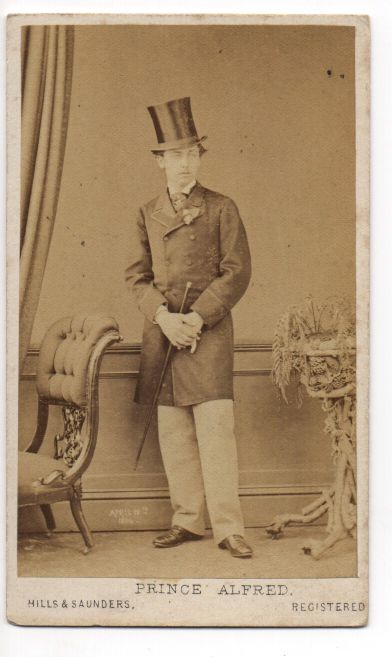 [ALFRED — Unsigned Carte-de-visite Portrait Photograph, by Hills & Saunders, | Sophie Dupré Autographs
