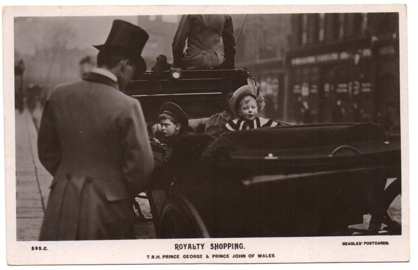 [JOHN — Delightful Unsigned Postcard Photograph, 'Royalty Shopping', | Sophie Dupré Autographs