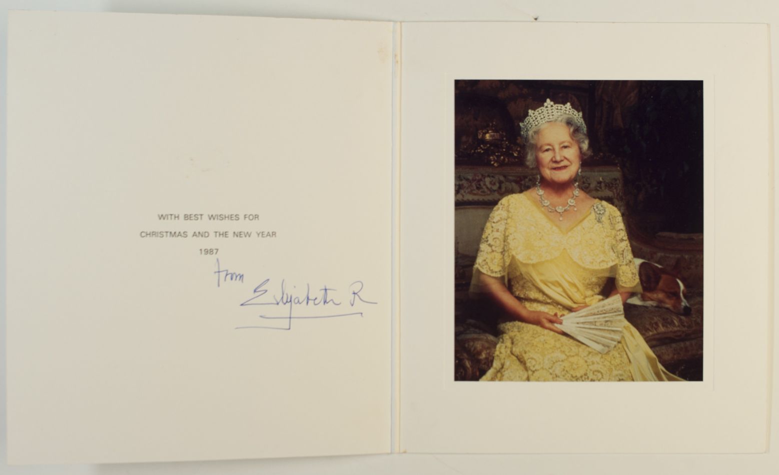 ELIZABETH — Fine Christmas Card signed | Sophie Dupré Autographs