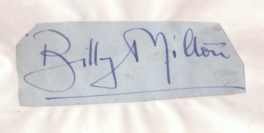 MILTON — Signature on piece, | Sophie Dupré Autographs