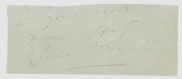 BROUGHTON — Signature and Subscription from the end of a letter, | Sophie Dupré Autographs