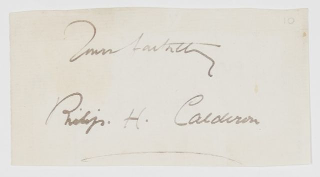CALDERON — Signature and Subscription from the end of a letter, | Sophie Dupré Autographs