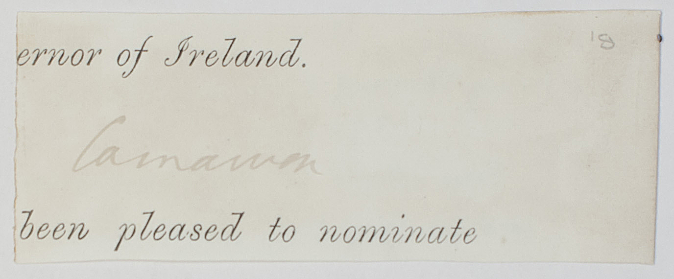 CARNARVON — Signature from a document as Lord Lieutenant of Ireland, | Sophie Dupré Autographs