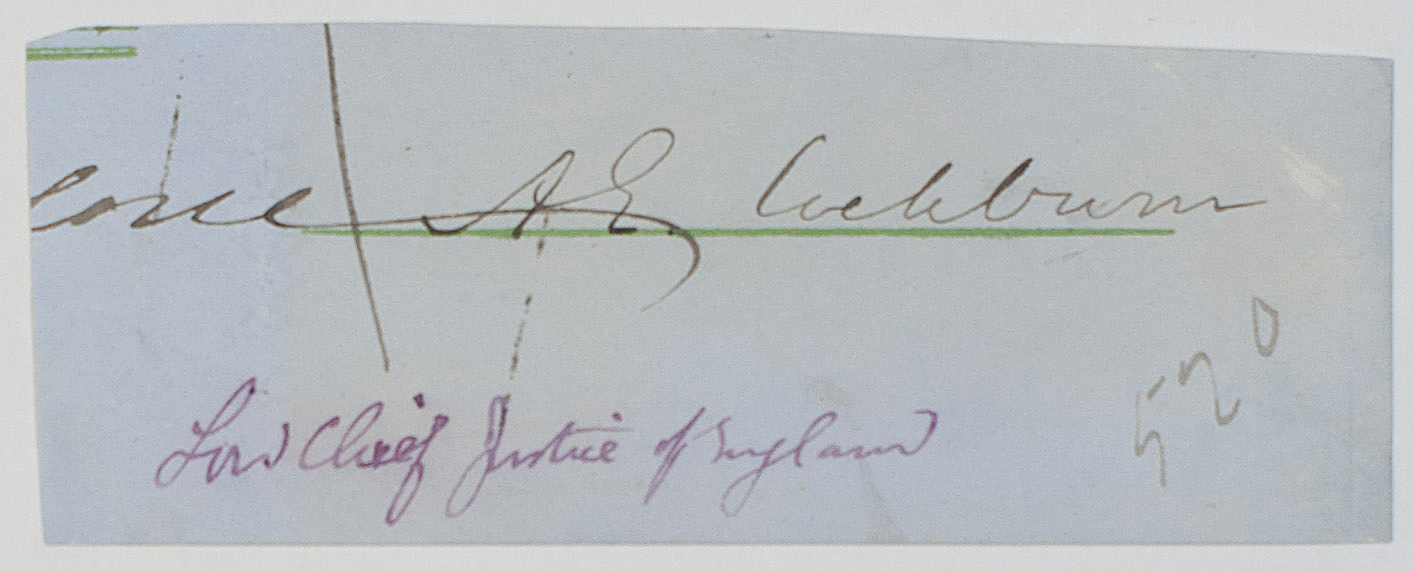 COCKBURN — Signature from the foot of a document, | Sophie Dupré Autographs