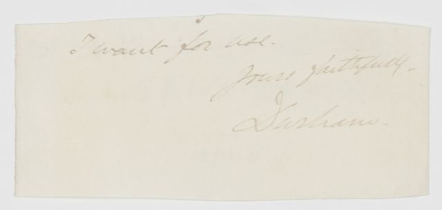 DURHAM — Signature and Subscription from the end of a letter, | Sophie Dupré Autographs