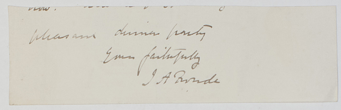FROUDE — Signature and Subscription from a letter, | Sophie Dupré Autographs