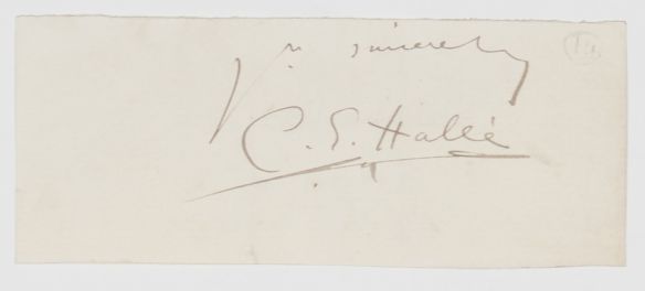 HALLÉ — Signature and Subscription from the end of a letter, | Sophie Dupré Autographs