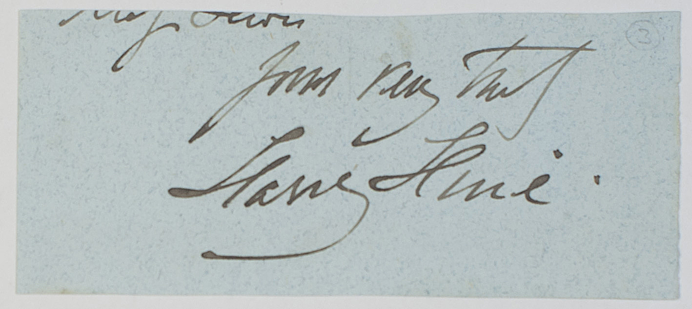 HINE — Signature and Subscription from the end of a letter, | Sophie Dupré Autographs