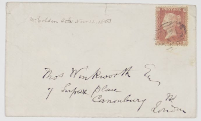 COBDEN — Autograph Unsigned Envelope | Sophie Dupré Autographs