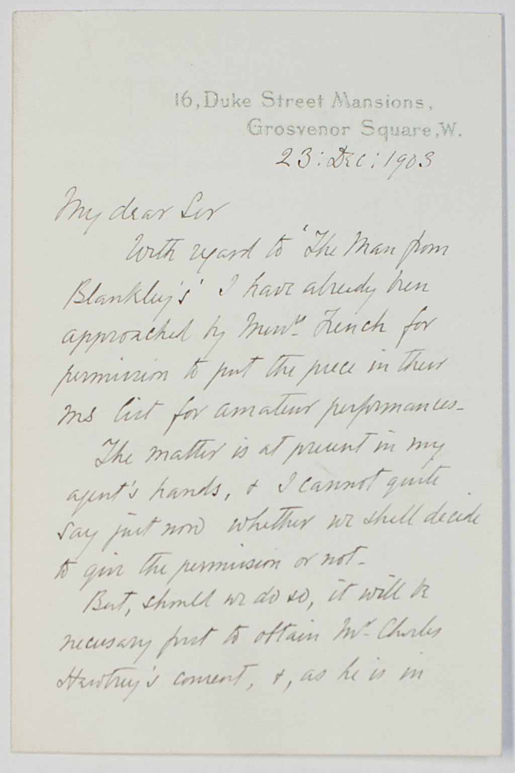 GUTHRIE — Autograph Letter Signed 'Anstey Guthrie' | Sophie Dupré Autographs