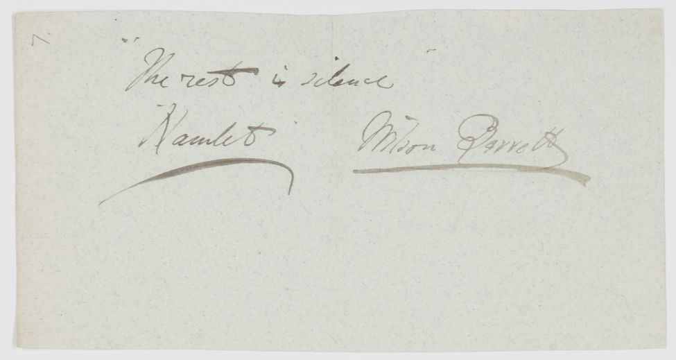 BARRETT — Autograph Quotation Signed | Sophie Dupré Autographs