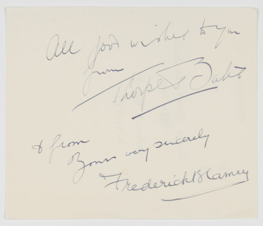 BATES — Pleasant Signatures and Inscriptions | Sophie Dupré Autographs
