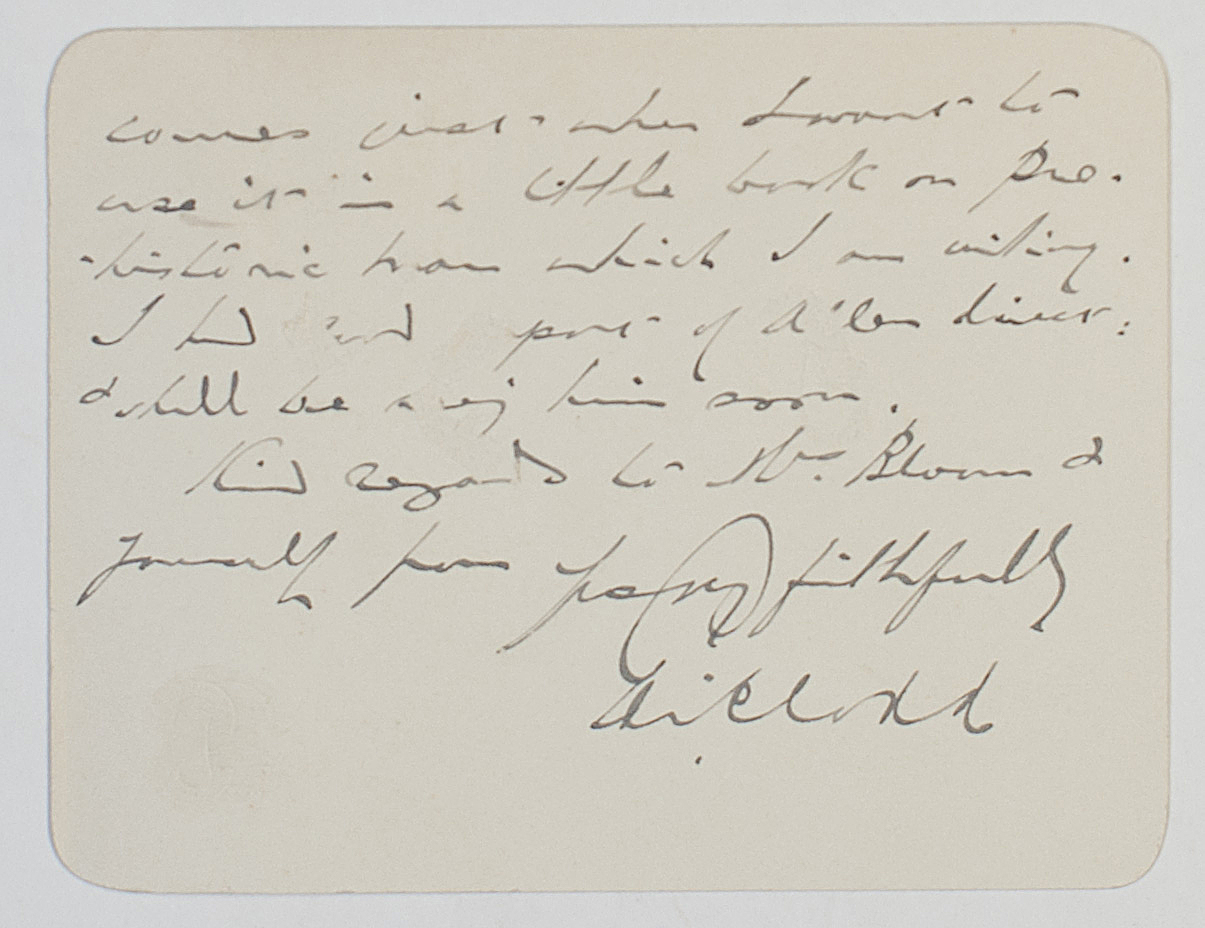 CLODD — Autograph Letter Signed to Mr BLOOM, | Sophie Dupré Autographs
