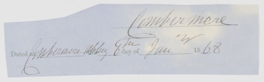 COMBERMERE — Signature from the end of a Document, | Sophie Dupré Autographs