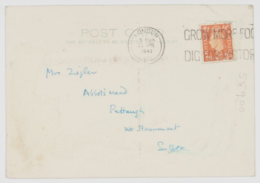 CONNOLLY — Autograph Letter Signed to Mrs ZIEGLER, | Sophie Dupré Autographs
