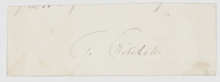 CRITCHETT — Signature from the end of a letter, | Sophie Dupré Autographs