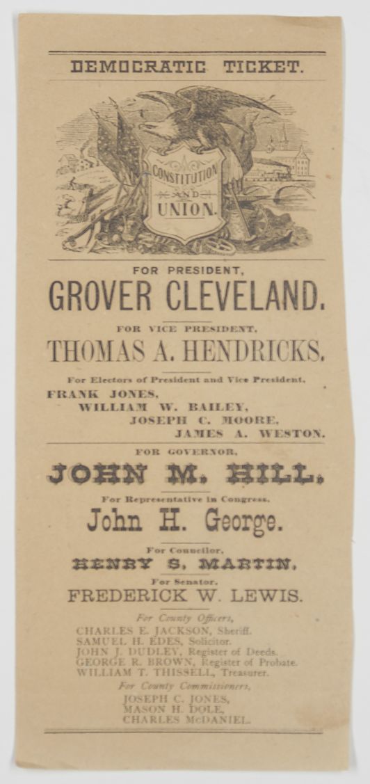 DEMOCRATIC PARTY — Democratic Party Ticket [for Sullivan County, New Hampshire], | Sophie Dupré Autographs
