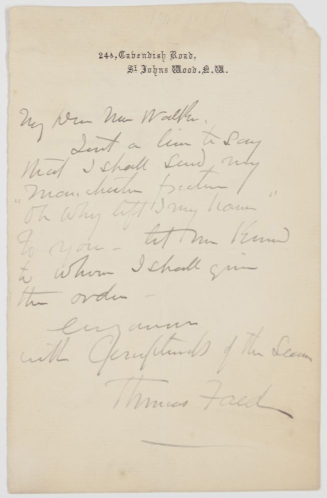 FAED — Autograph Letter Signed to Mr Walker, | Sophie Dupré Autographs