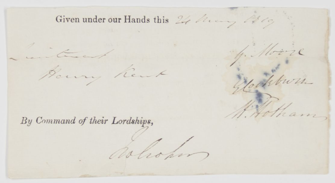 MOORE — Signatures from the foot of a Document, | Sophie Dupré Autographs