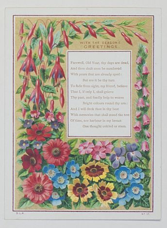NEW YEAR CARD — Card finely printed in full Colour, | Sophie Dupré Autographs