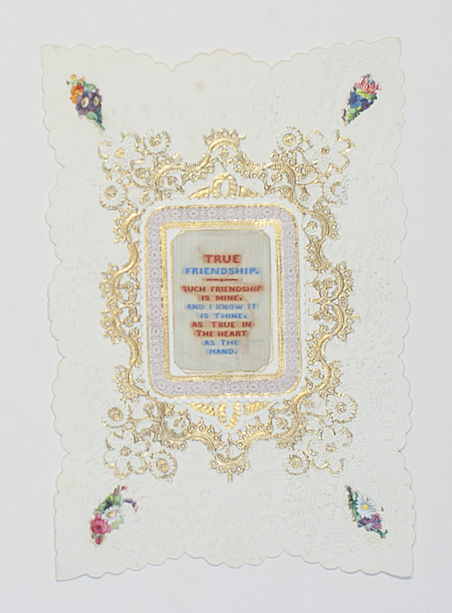 FRIENDSHIP TOKEN — Fine Decorative Card 'True Friendship', | Sophie Dupré Autographs