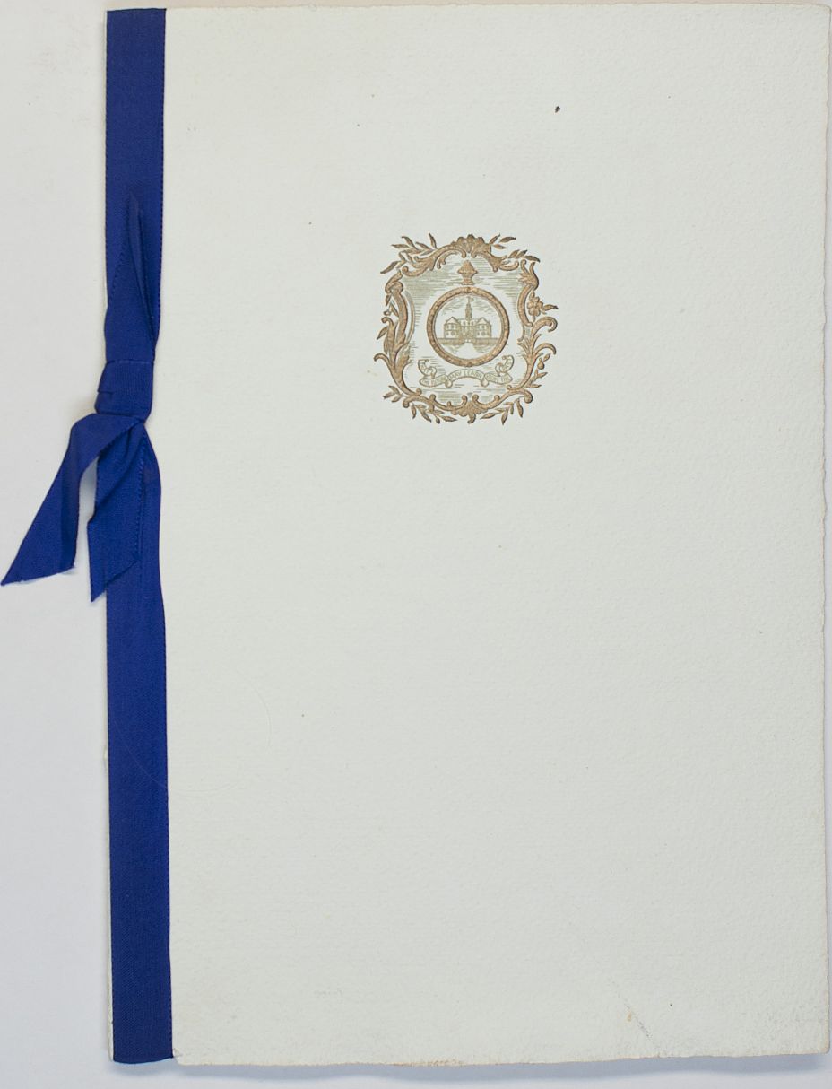 COLONIAL WILLIAMSBURG — Handsome Programme of the first Williamsburg Award, made to Sir Winston CHURCHILL, | Sophie Dupré Autographs