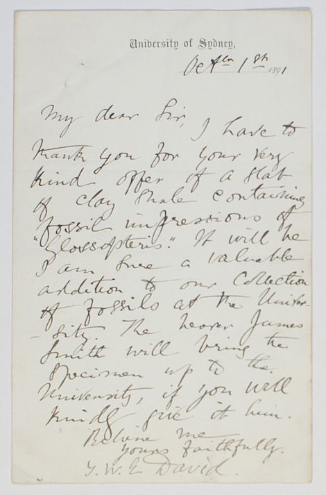 DAVID — Autograph Letter Signed to 'My dear Sir', | Sophie Dupré Autographs