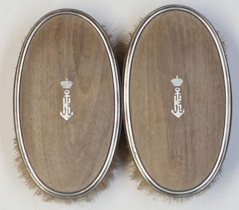 [KIRILL VLADIMIROVICH — Pair of Oval Hair Brushes | Sophie Dupré Autographs