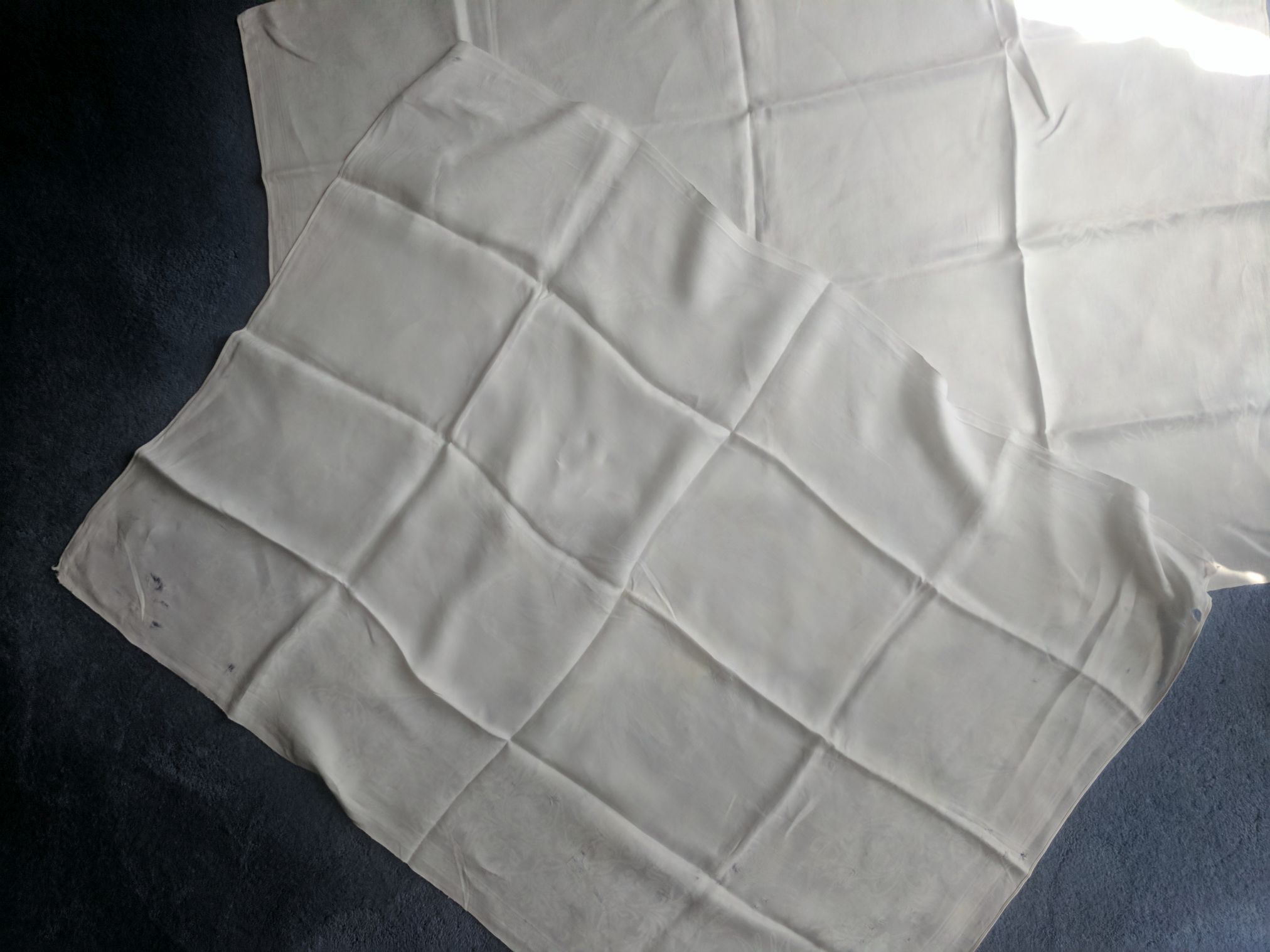 [MARIE — Pair of White Thin Cotton Table Cloths or Towels, | Sophie Dupré Autographs