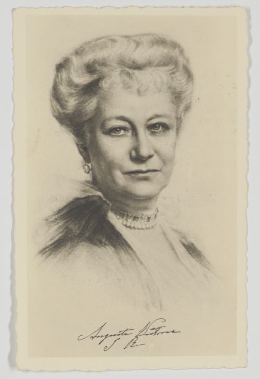 [AUGUSTA VICTORIA — Unsigned Postcard Reproduction of her Portrait Drawing, | Sophie Dupré Autographs