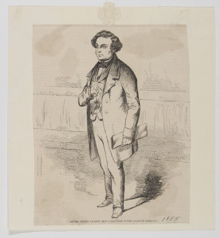 [LAYARD — Attractive Woodcut Portrait from the 'Illustrated News', | Sophie Dupré Autographs